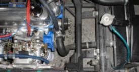 The engine and radiator