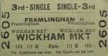 Single to Wickham Market 1952