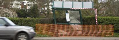 Bus shelter in Station Rd, Framlingham