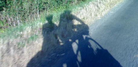 Shadow on the road - pic by Vic and Mary Stanbrook