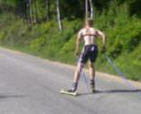 Cross country skier in the Summer - pic by Vic and Mary Stanbrook