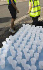 Water cups waiting at the Fram 10k Water cups waiting at the Fram 10k