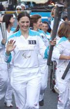 The Paralympic flame in Hackney