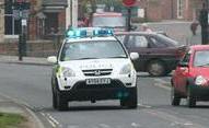 A police car nearthcoast
