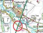 New A140 roundabout near Tasburgh
