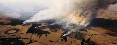 Bush fires in Framlingham, Australia