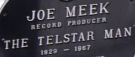 The Joe Meek plaque in Holloway Road