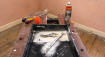 Oven cleaner used as paint stripper