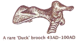 Stolen Roman duck brooch