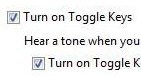 Turn on Toggle Keys