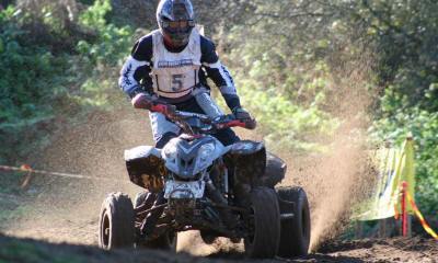 A quad bike a bit sideways