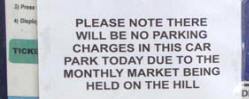 Free parking on market day